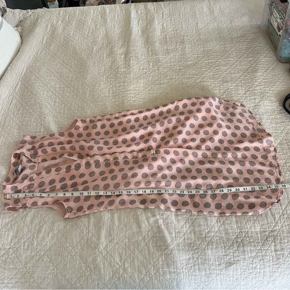 H&M Pink and Black Shirt Dress Sleeveless V-neck Fully Lined Size 4 - Picture 6 of 9